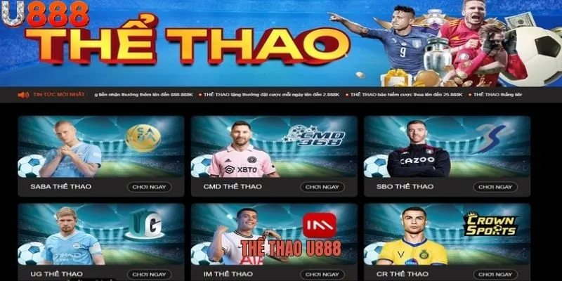 Cá cược sport tại nhà cái U888 uy tín và an toàn